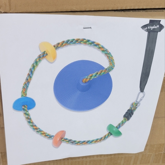 Rope Tree Swing with Platforms and Disc Seat Set Adjustable Saucer Kid Swing NEW - Picture 6 of 6